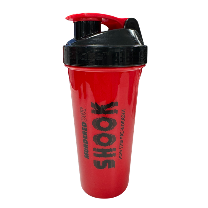 Murdered Out Shook Smartshake Shaker 600ml Red / Black - Sports Supplements at MySupplementShop by Murdered Out