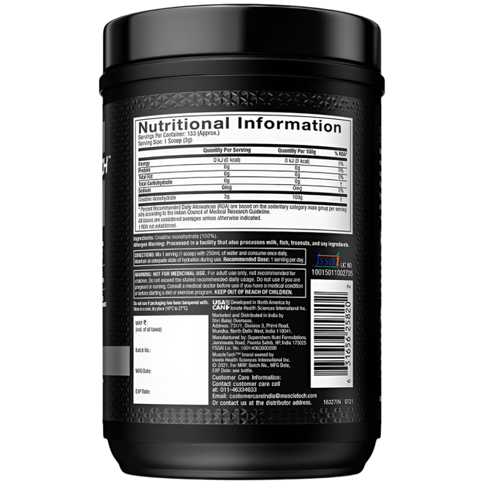 MuscleTech Platinum 100% Creatine 400g