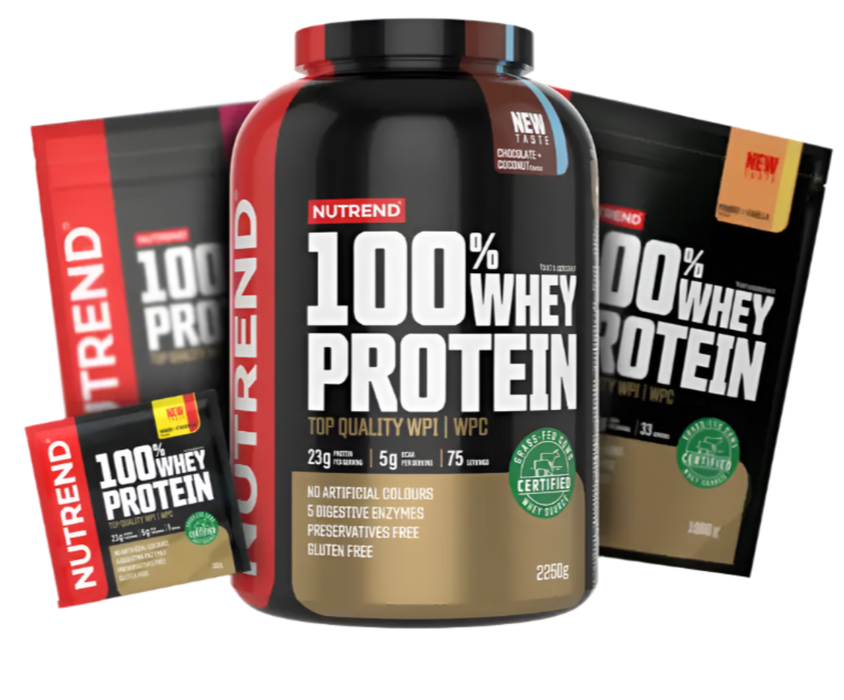 Nutrend 100% Whey Protein Powder | 22.8g Protein & 5g BCAAs | CFM Technology | Gluten-Free