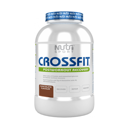 Chocolate-flavored NutriSport Crossfit Post Workout Recovery for fast workout recovery