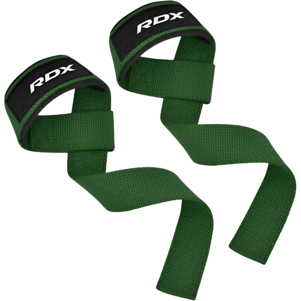 RDX Gym Lifting Cotton 8 Straps - M / Army Green - Lifting Straps