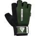 RDX Gym Weight Lifting Gloves W1 Half Plus - M / Army Green - Weight Lifting Gloves