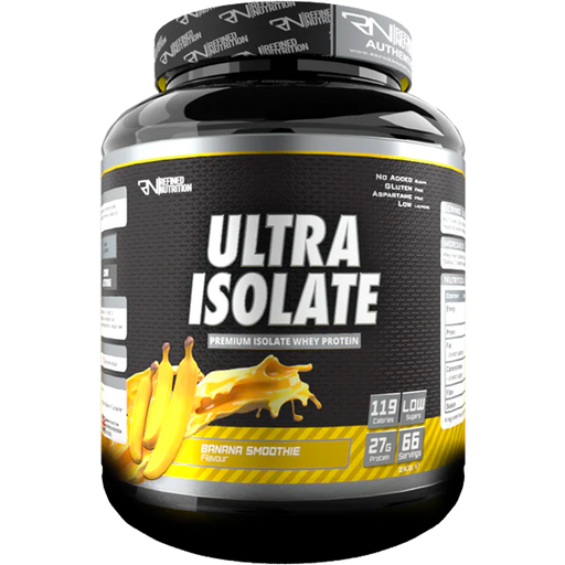 Refined Nutrition Ultra Isolate 2kg Banana Smoothie | Premium Sports Nutrition at MYSUPPLEMENTSHOP.co.uk