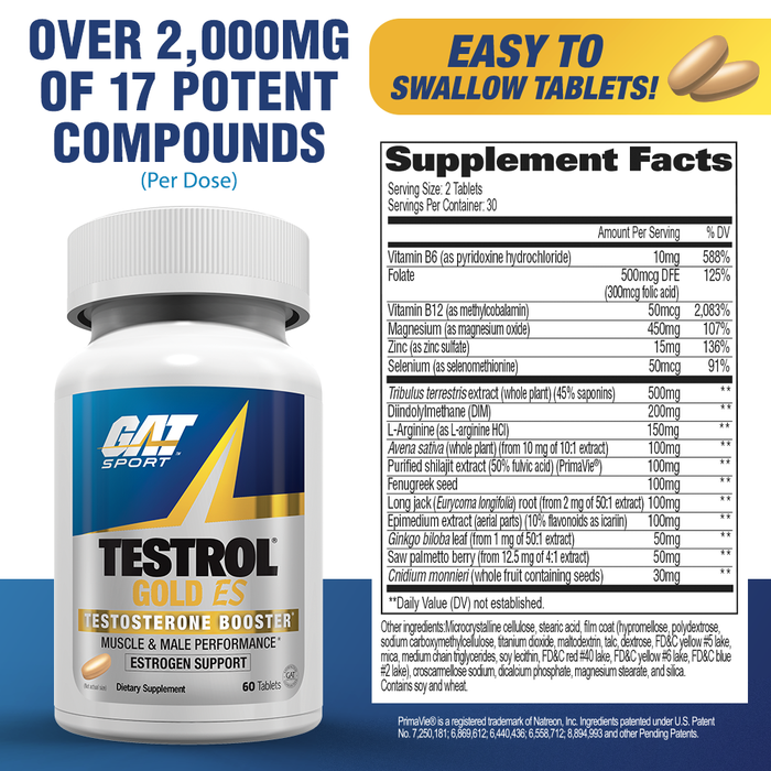 GAT Testrol Gold ES 60 Tablets