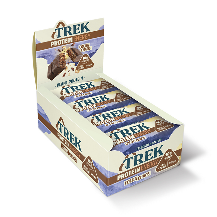 TREK Protein Energy Bar 16x55g Cocoa Chaos - Sports Nutrition at MySupplementShop by Trek