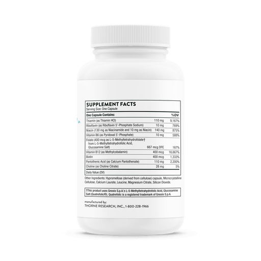 Thorne Research Basic B Complex 60 Capsules - Energy & Vitality at MySupplementShop by Thorne