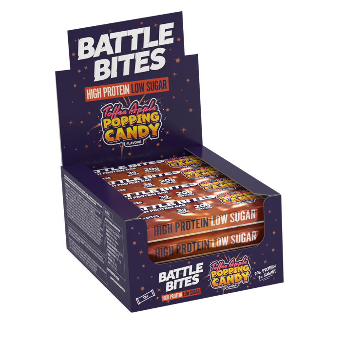 Battle Bites Protein Bars – High Protein, Low Sugar Snack – All Flavours Available 12x62g