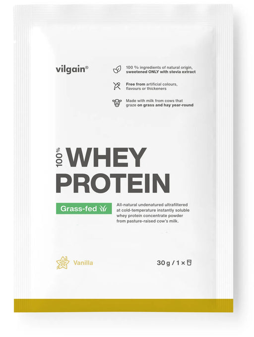 Vilgain Grass-fed Whey Protein - 30g / Vanilla - Whey Protein Powder