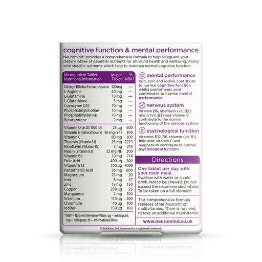 Vitabiotics Neuromind Original 30 Tablets - Energy & Mind at MySupplementShop by Vitabiotics