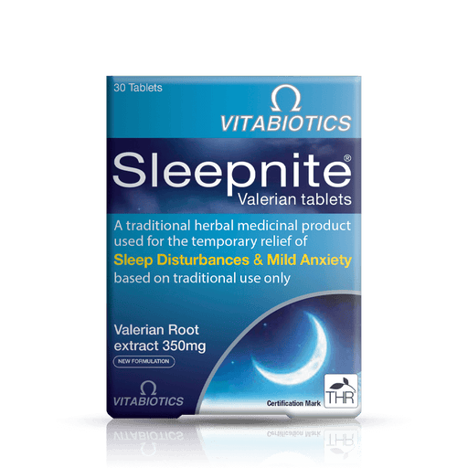 Vitabiotics Sleepnite Valerian Root Extract 400mg 30 Tablets - Stress Relief at MySupplementShop by Vitabiotics