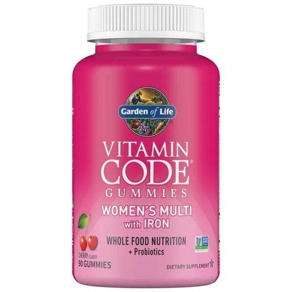 Vitamin Code Women's Multi with Iron + Probiotics Gummies, Cherry - 90 gummies - Default Title - Vitamins & Minerals at MySupplementShop by Garden of Life