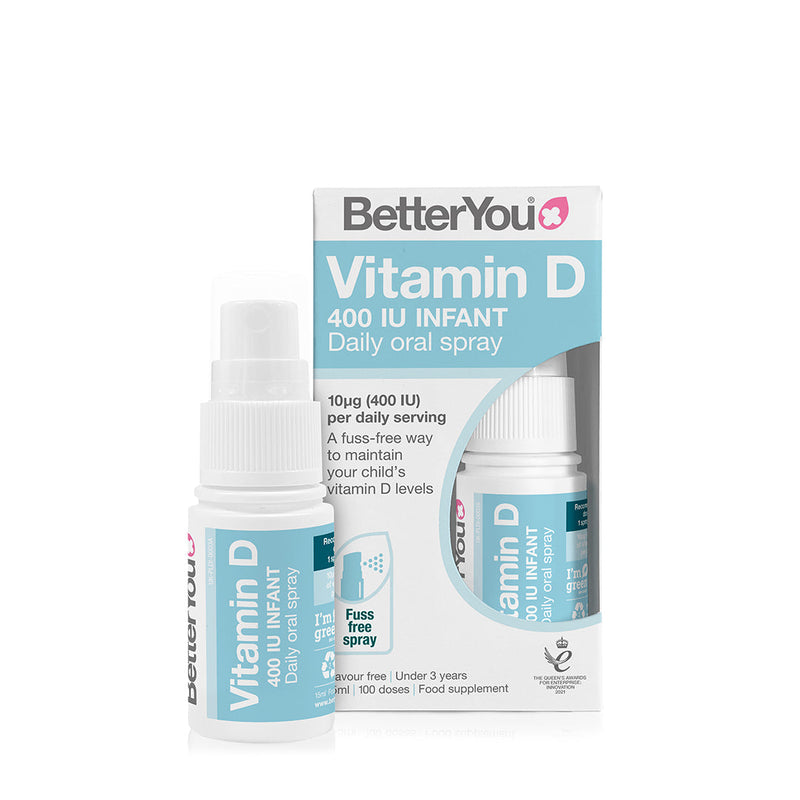 BetterYou DLux Infant Daily Vitamin D Mundspray, 6 Monate bis 5 Jahre, 15 ml