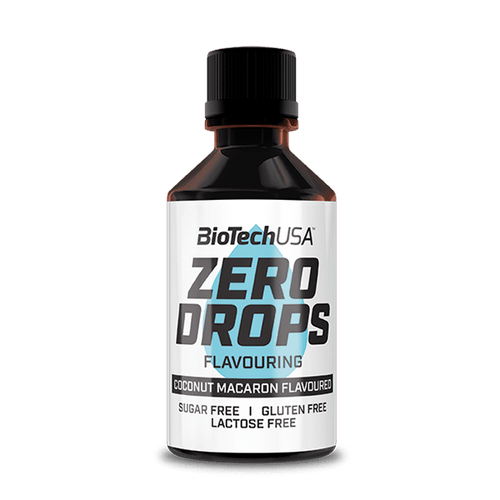 BioTech USA Zero Drops 50ml: Elevate Your Flavor Game, Guilt-Free! - Coconut Macaron - Combination Multivitamins & Minerals at MySupplementShop by BioTechUSA