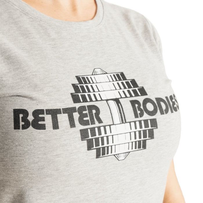 Better Bodies Regular Tee - Light Grey - Regular Tee at MySupplementShop by Better Bodies