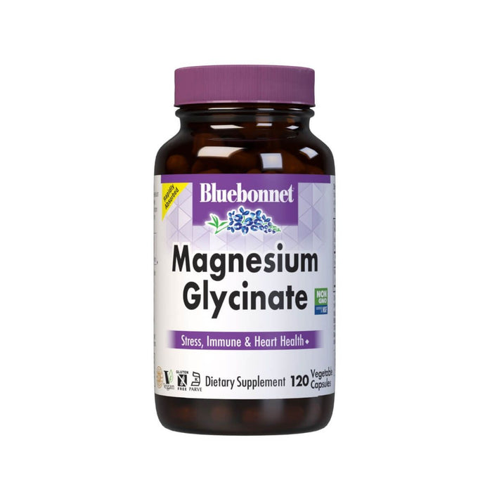 Bluebonnet Magnesium Glycinate 120 Vegetable Capsules - Energy & Vitality at MySupplementShop by Bluebonnet Nutrition