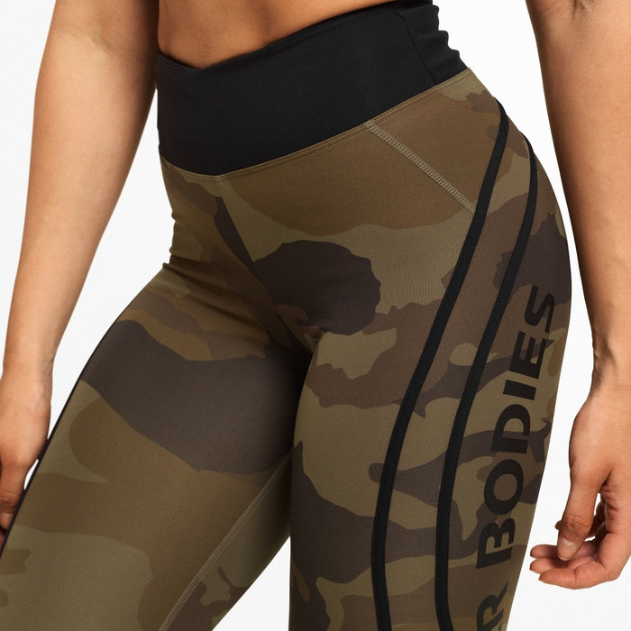 Better Bodies Camo High Tights - Dark Green Camo - Camo High Tights at MySupplementShop by Better Bodies