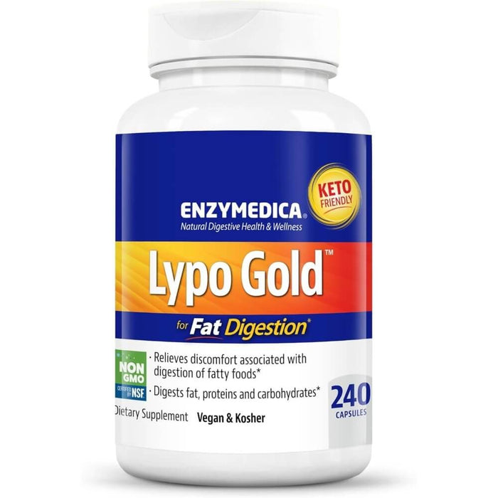 Enzymedica Lypo Gold 240 Capsules - Nutritional Supplement at MySupplementShop by Enzymedica