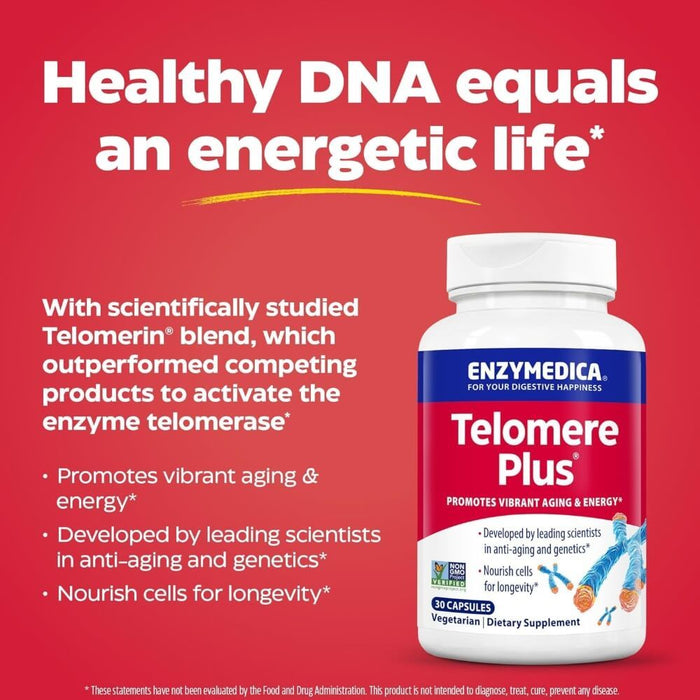 Enzymedica Telomere Plus 30 Capsules - Nutritional Supplement at MySupplementShop by Enzymedica