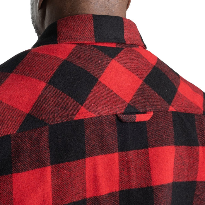 GASP Heavy Flannel Shirt - Red/Black - XL - Crewneck at MySupplementShop by Gasp