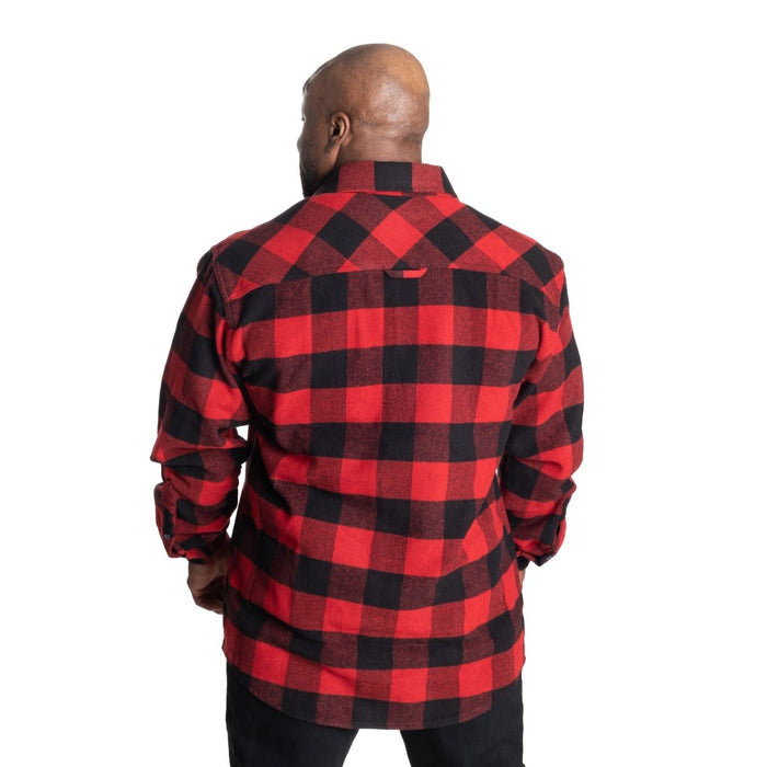 GASP Heavy Flannel Shirt - Red/Black - Medium - Crewneck at MySupplementShop by Gasp