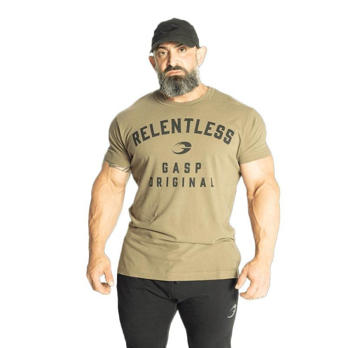 GASP Relentless Skull Tee Washed Green - Tee at MySupplementShop by Gasp