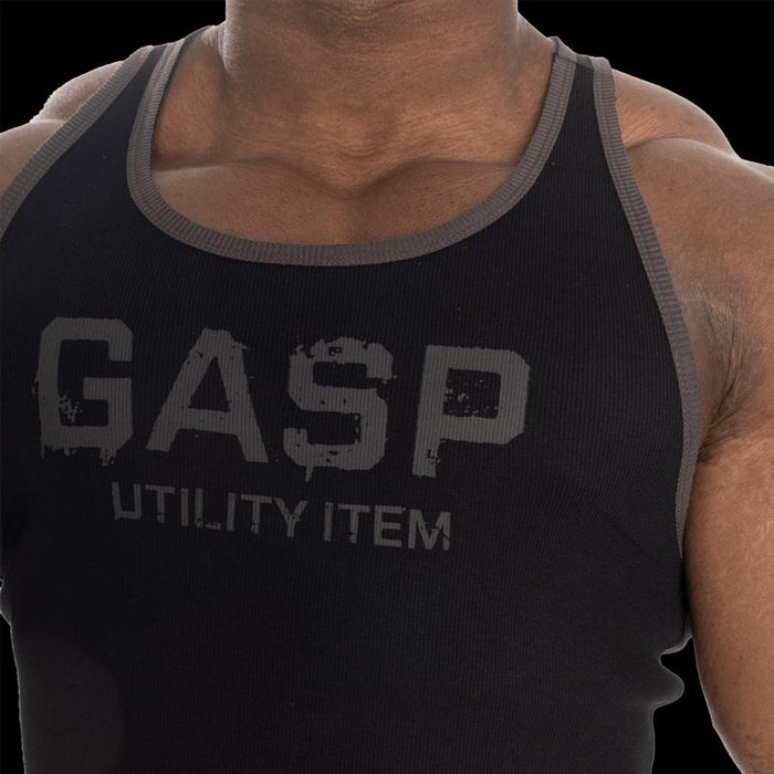 GASP Ribbed T-Back - Black