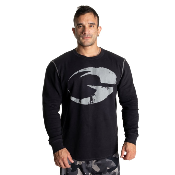 GASP Thermal Logo Sweater Asphalt - Large - Thermal Logo Sweater at MySupplementShop by Gasp