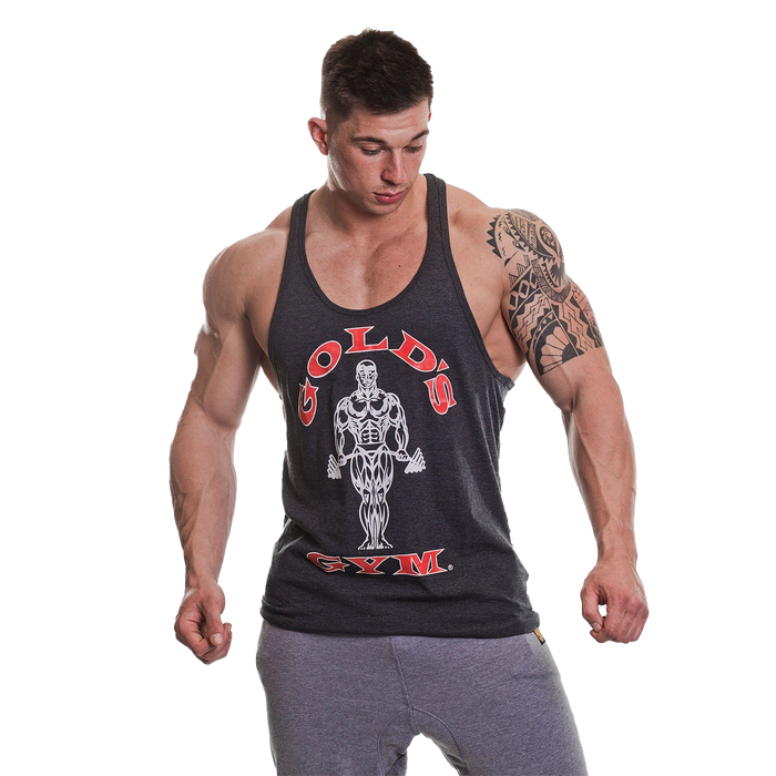 Golds Gym Muscle Joe Premium Stringer - Charcoal Marl