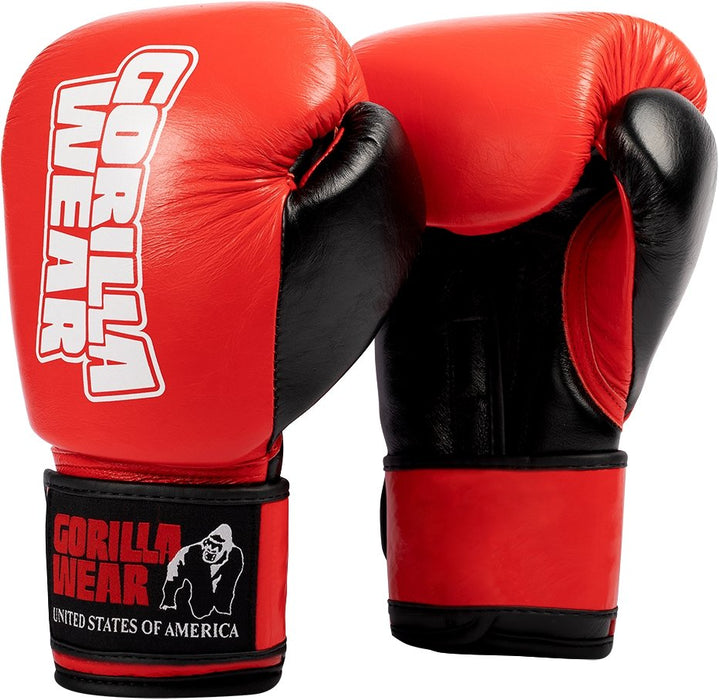 Gorilla Wear Ashton Boxing Gloves - Red/Black - 12oz - Boxing Gloves at MySupplementShop by Gorilla Wear