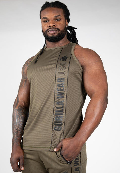 Gorilla Wear Branson Tank Top Army Green/Black - Tank Top at MySupplementShop by Gorilla Wear