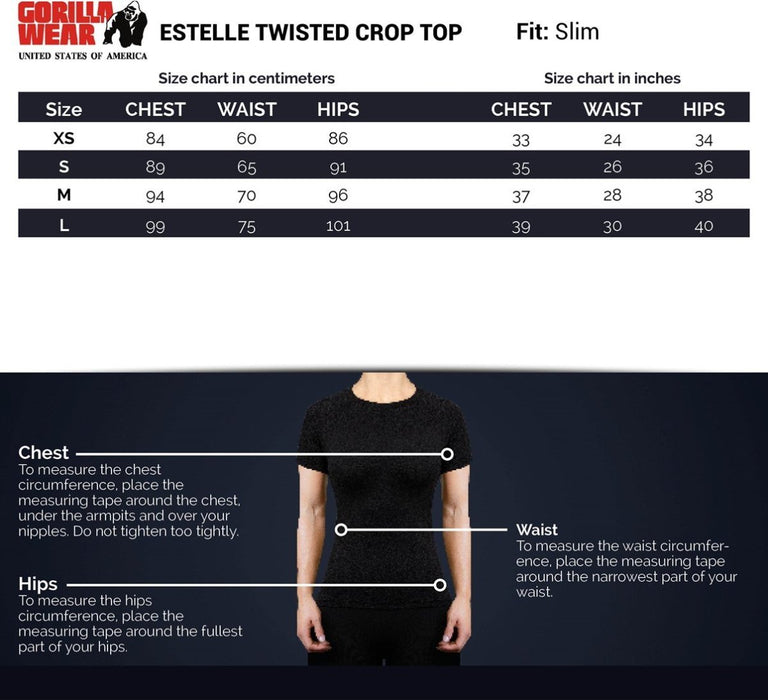 Gorilla Wear Estelle Twisted Crop Top - Black