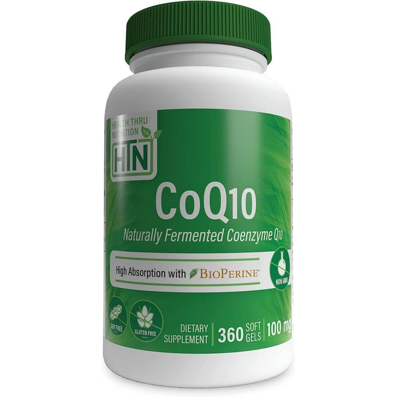 Health Thru Nutrition CoQ10 with BioPerine 100mg 360 Softgels | Premium Supplements at MYSUPPLEMENTSHOP