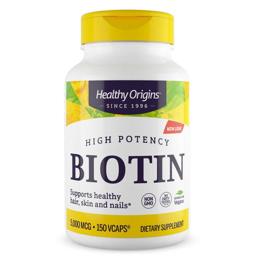 Healthy Origins Biotin 5,000mcg 150 Veggie Capsules | Premium Supplements at MYSUPPLEMENTSHOP