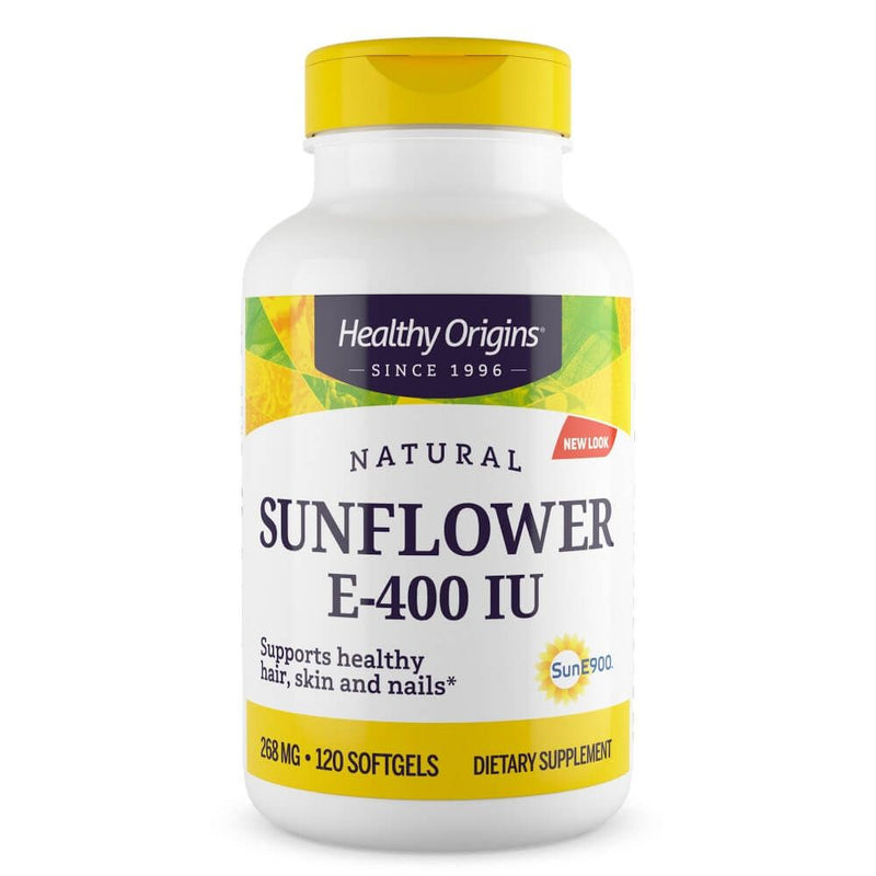 Healthy Origins Sunflower Vitamin E, 400iu 120 Softgels | Premium Supplements at MYSUPPLEMENTSHOP