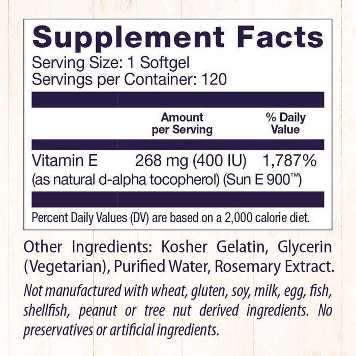 Healthy Origins Sunflower Vitamin E, 400iu 120 Softgels - Skin Care at MySupplementShop by Healthy Origins