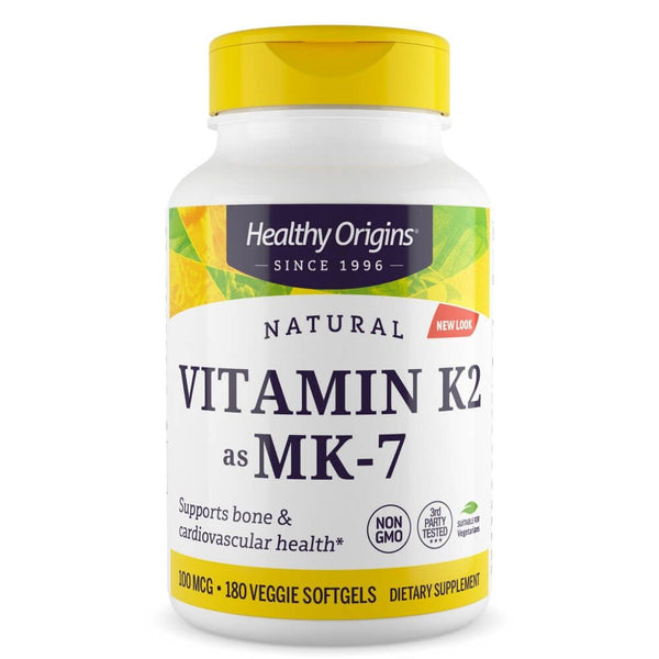 Healthy Origins Vitamin K2 as MK-7 100mcg 180 Veggie Softgels | Premium Supplements at MYSUPPLEMENTSHOP