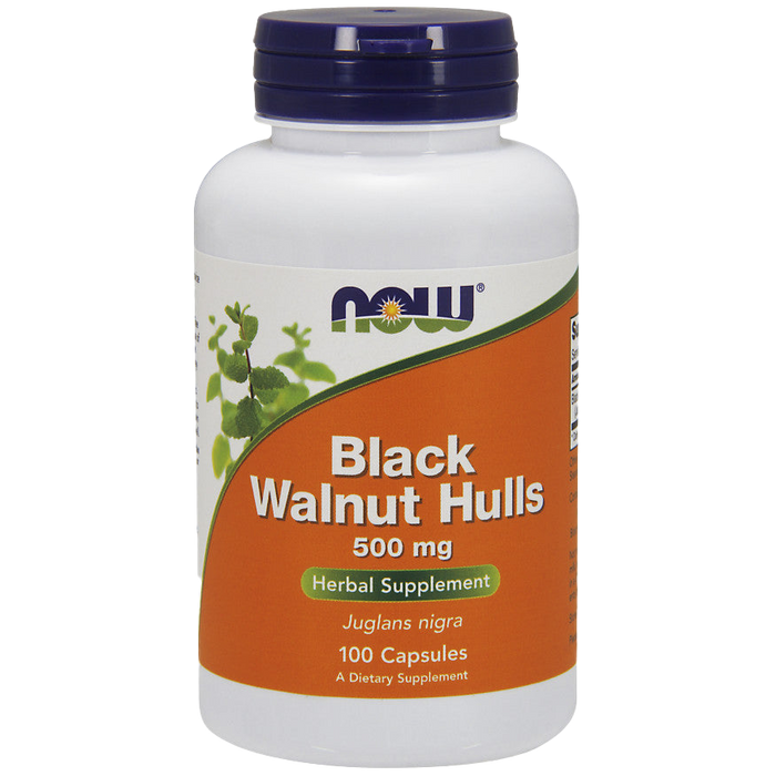 NOW Foods Black Walnut Hulls, 500mg - 100 caps