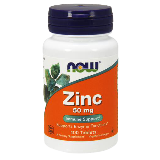 NOW Foods Zink, 50 mg – 100 Tabletten