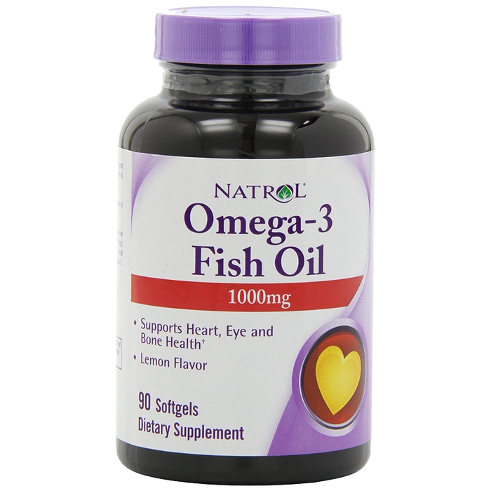 Natrol Omega-3 Fish Oil, 1000mg - 90 softgels