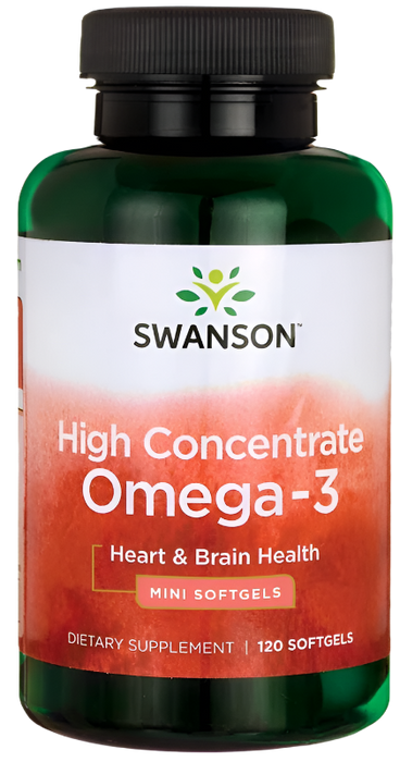 Swanson High Concentrate Omega-3 - 120 softgels