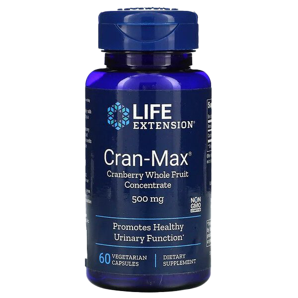 Life Extension Cran-Max Cranberry Whole Fruit Concentrate, 500mg - 60 vcaps