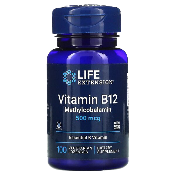 Life Extension Vitamin B12 Methylcobalamin, 500mcg - 100 vegetarian lozenges