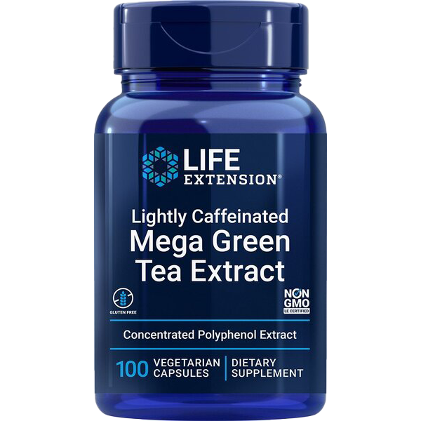 Life Extension Lightly Caffeinated Mega Green Tea Extract - 100 vcaps