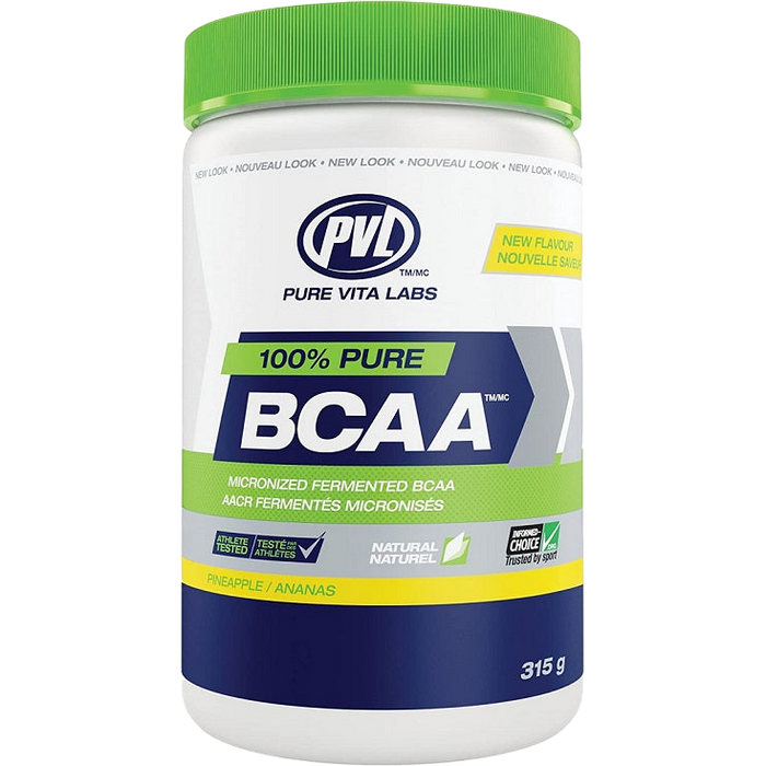 PVL Essentials 100% Pure BCAA, Pineapple - 315 grams