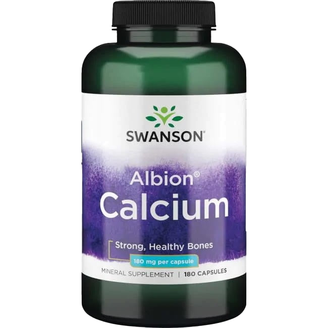 Swanson Albion Calcium, 180mg - 180 caps