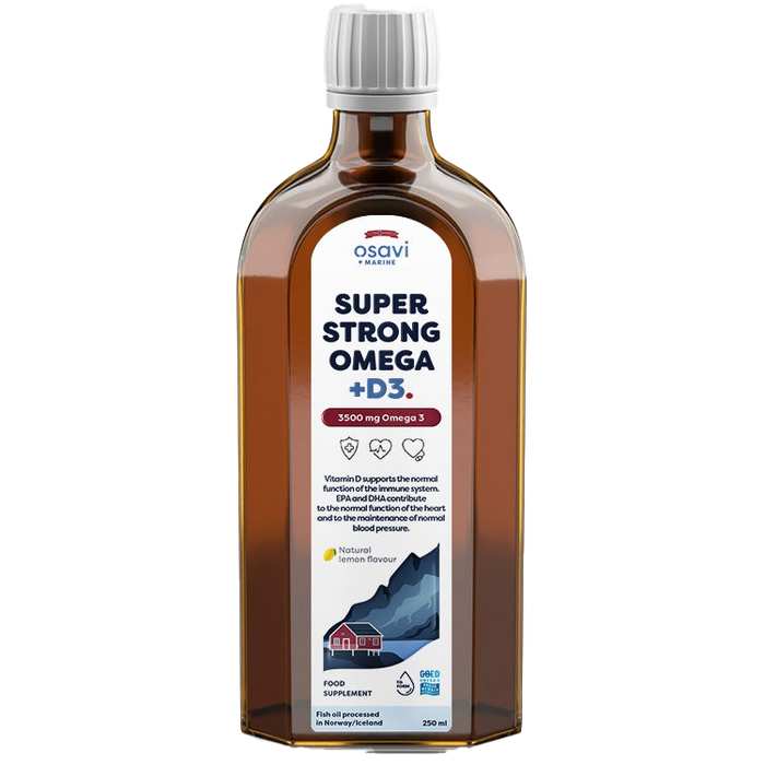 Osavi Super Strong Omega + D3 3500mg Omega 3 (Lemon)  250 ml.