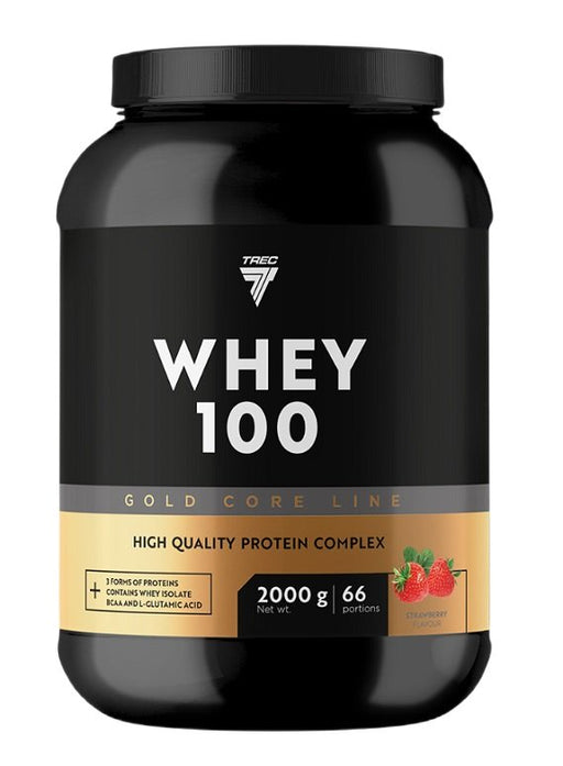 Trec Nutrition Gold Core Whey 100, Strawberry - 2000g Best Value Sports Supplements at MYSUPPLEMENTSHOP.co.uk