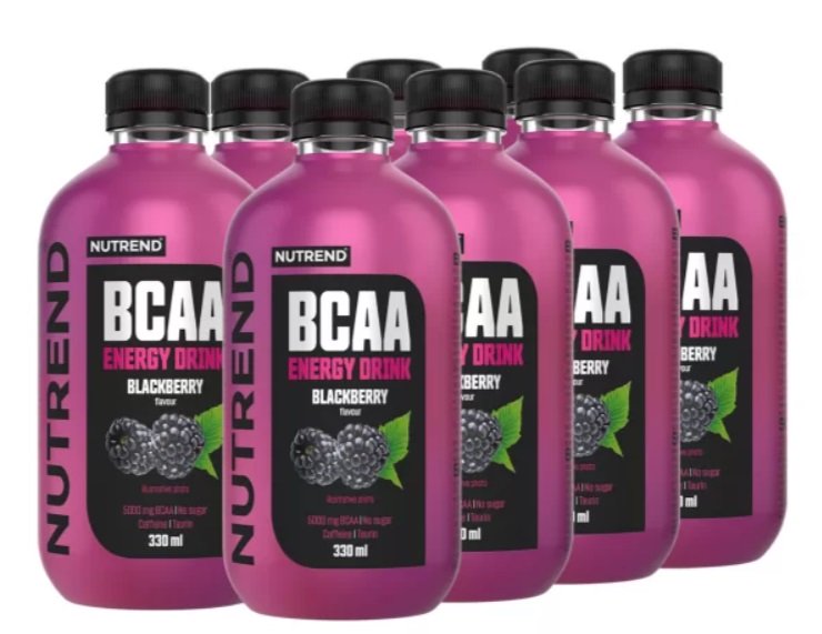 Nutrend BCAA Energy Drink, Blackberry - 8 x 330 ml