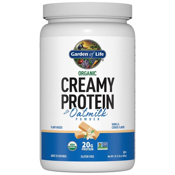 Garden of Life Organic Creamy Protein with Oatmilk, Vanilla Cookie - 860g Best Value Sports Supplements at MYSUPPLEMENTSHOP.co.uk