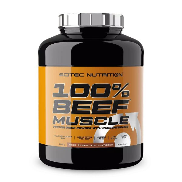 SciTec 100% Beef Muscle, Rich Chocolate Best Value Beef Proteins at MYSUPPLEMENTSHOP.co.uk